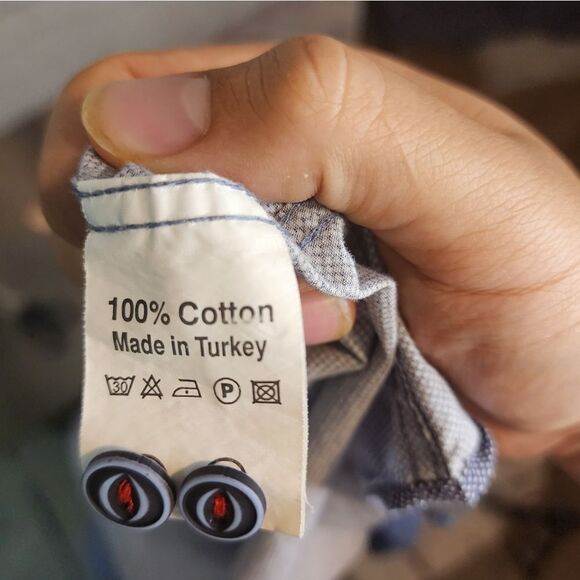 Men's Eight X Premium "Slim Fit" longsleeve button-down shirt, size small - Picture 3 of 4